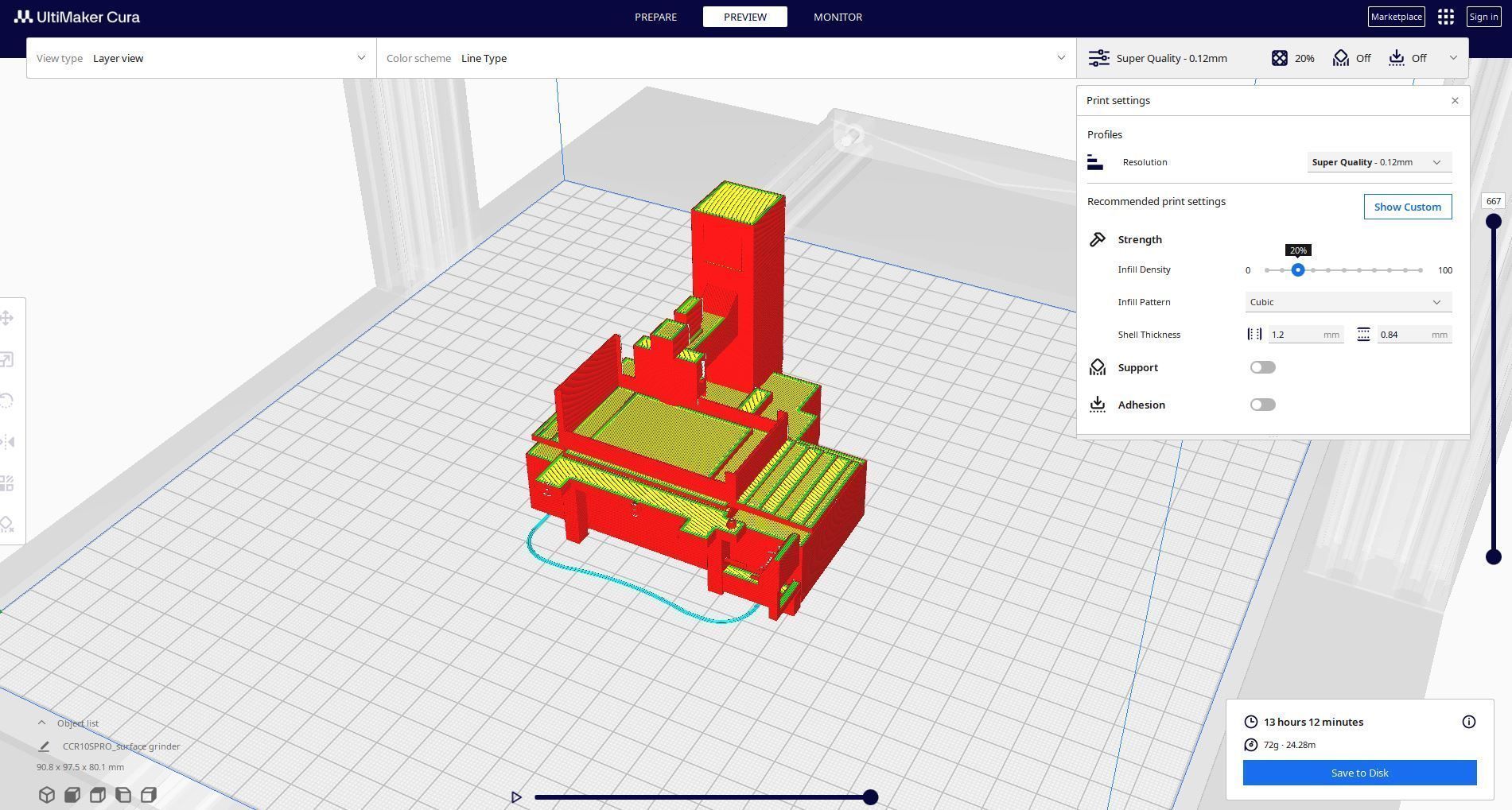 surface grinder machine 3D print model_1