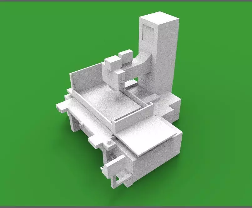 surface grinder machine 3D print model_0