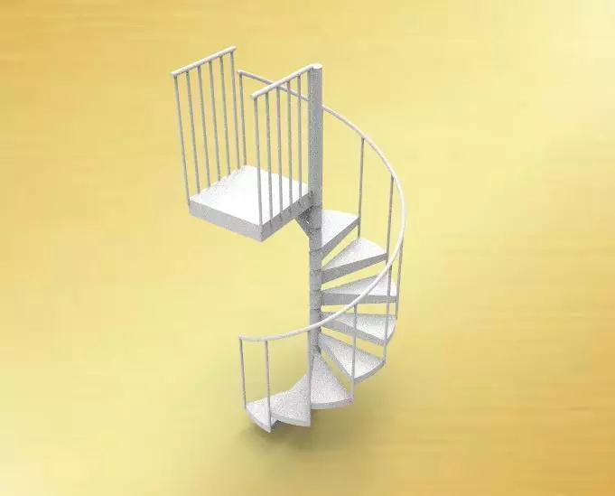Spiral Stairs 3D print model_0