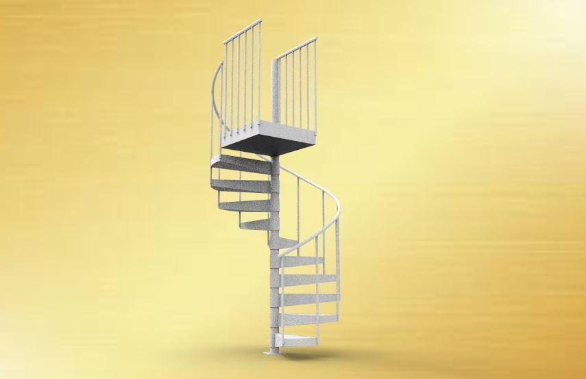 Spiral Stairs 3D print model_1