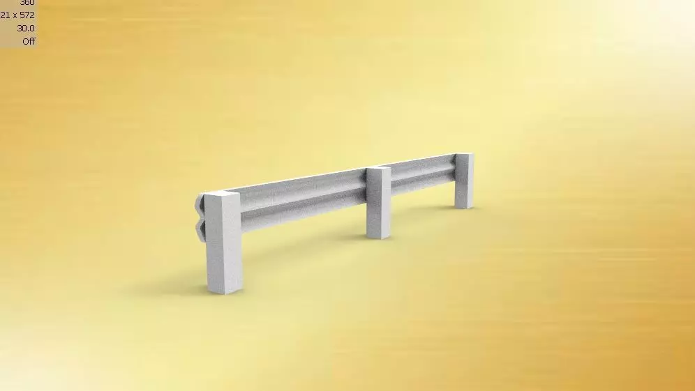 Crash Barrier street 3D print model_0