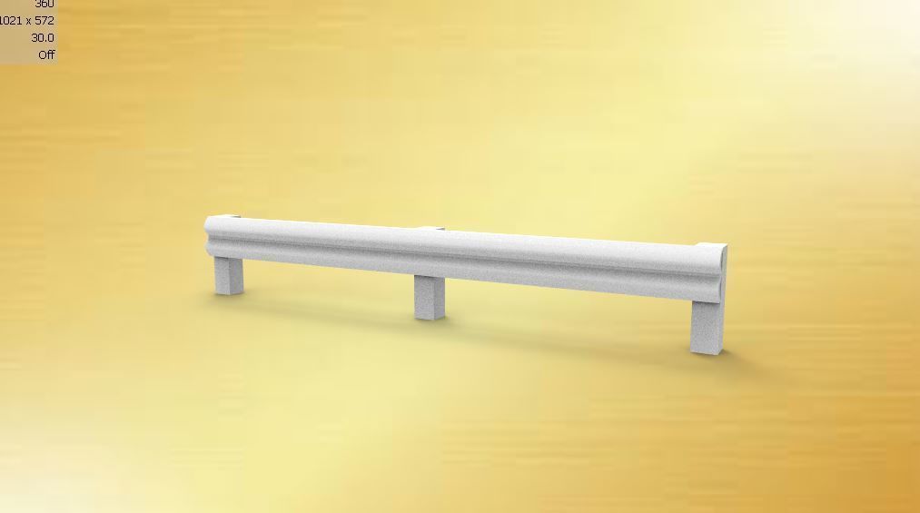 Crash Barrier street 3D print model_5