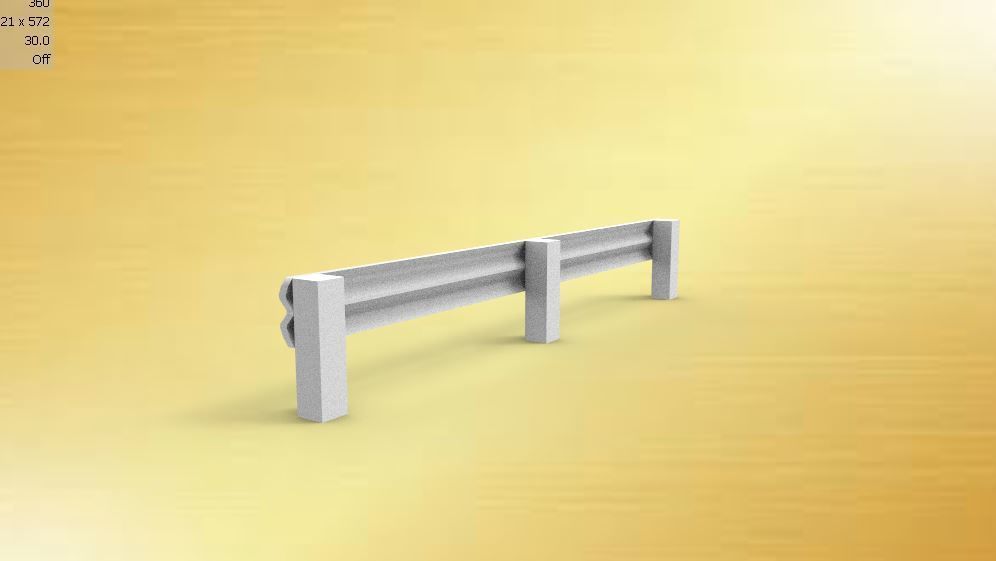 Crash Barrier street 3D print model_6