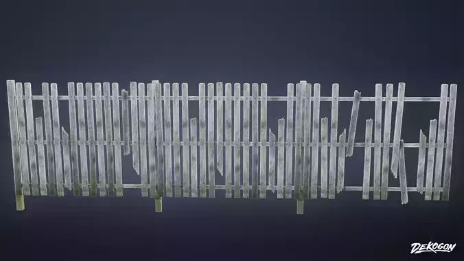 GATES AND FENCES - Fence 05 - LOW POLY Low-poly 3D model