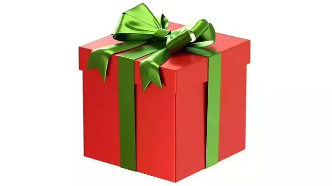 Christmas Box 01 Low-poly 3D model