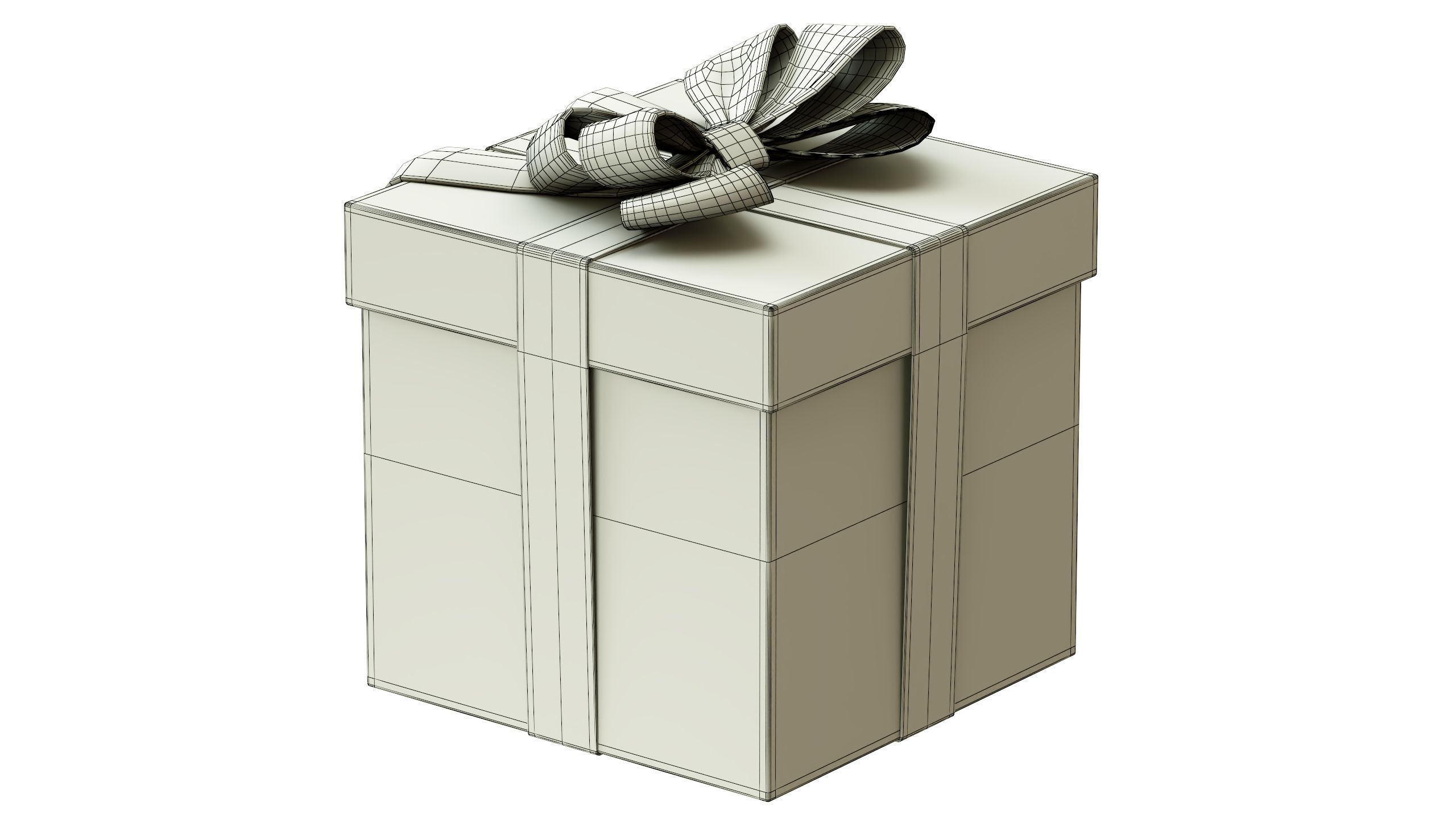 Christmas Box 01 Low-poly 3D model_7