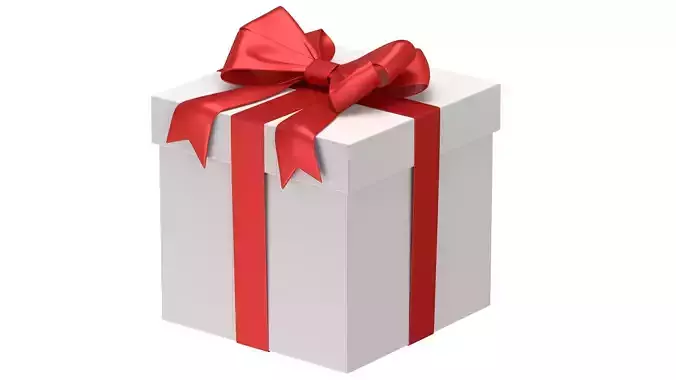 Christmas Box 02 Low-poly 3D model