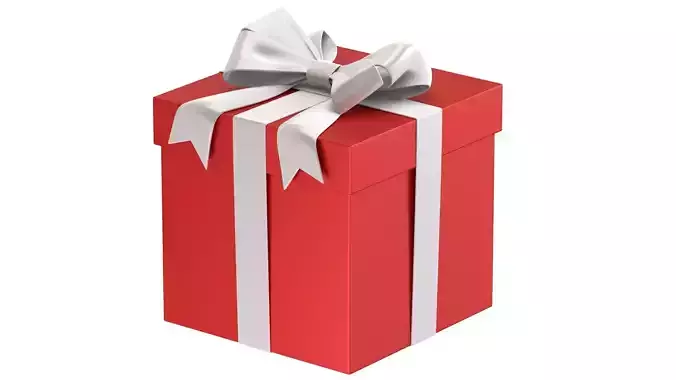 Christmas Box 03 Low-poly 3D model