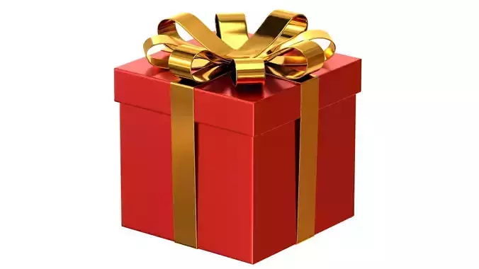 Christmas Box 04 Low-poly 3D model