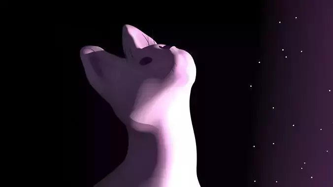 Cat purple  3D model