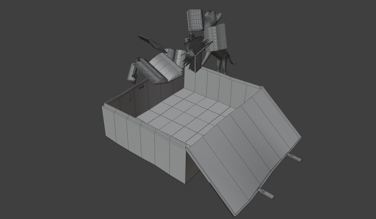 Cat purple  3D model_6