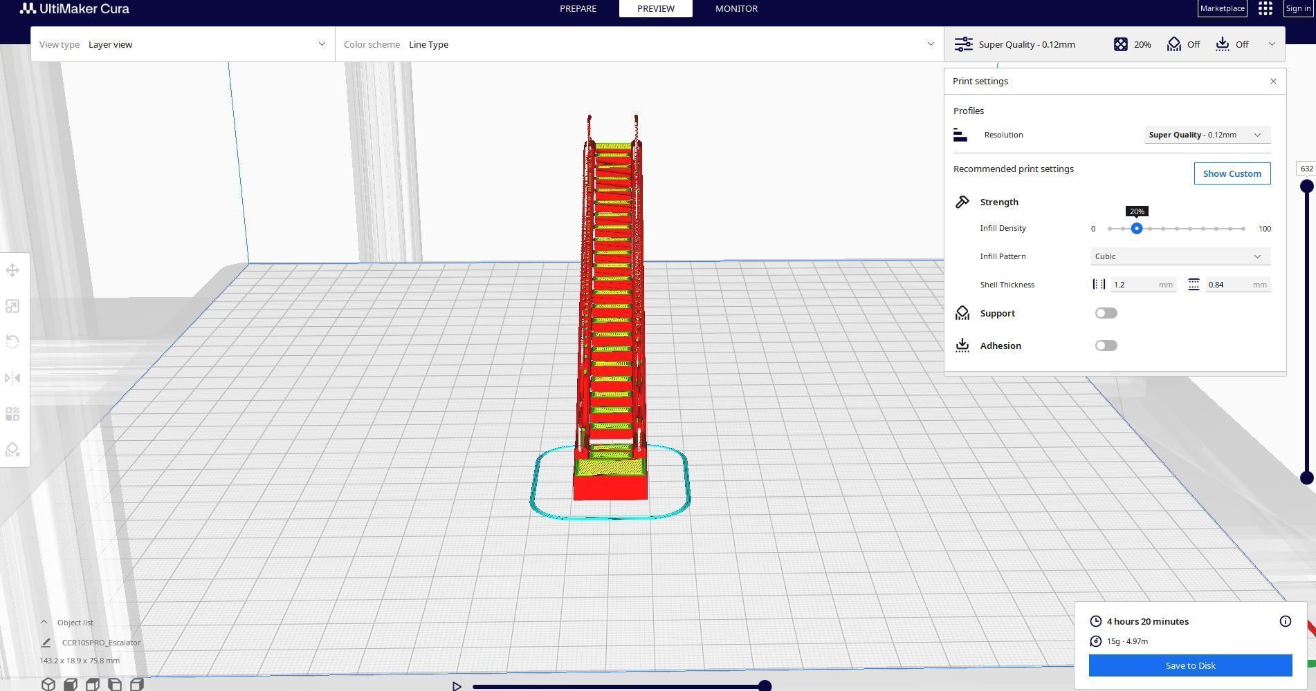 Escalator 3D print model_1