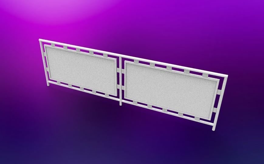 Industrial railing 3D print model_2