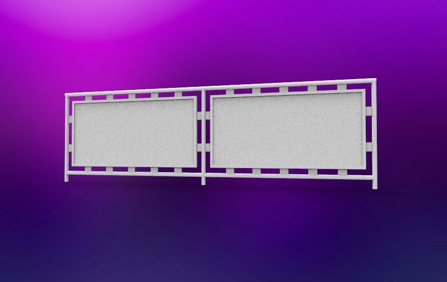 Industrial railing 3D print model_3