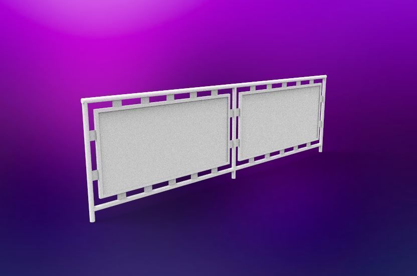 Industrial railing 3D print model_5
