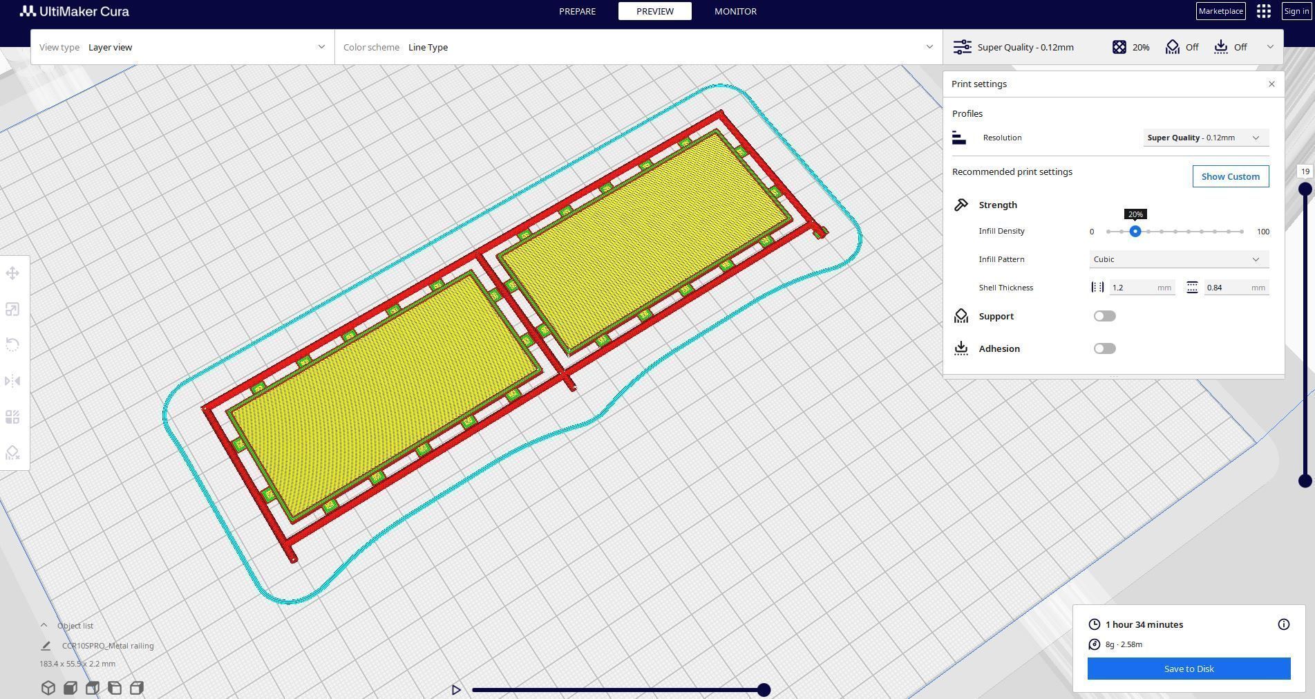 Industrial railing 3D print model_1