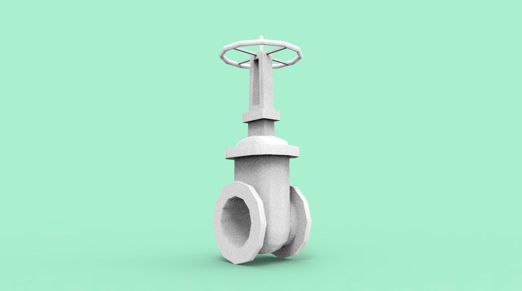 Gate valve 3D print model_2