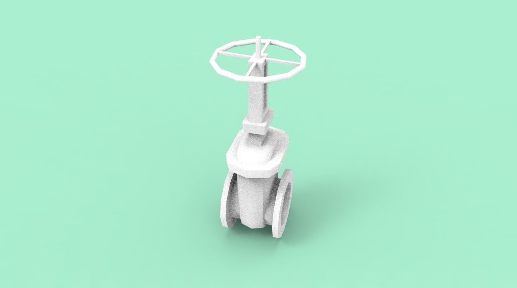 Gate valve 3D print model_5