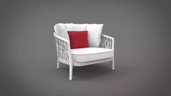 Outdoor chair type 1 3D print model
