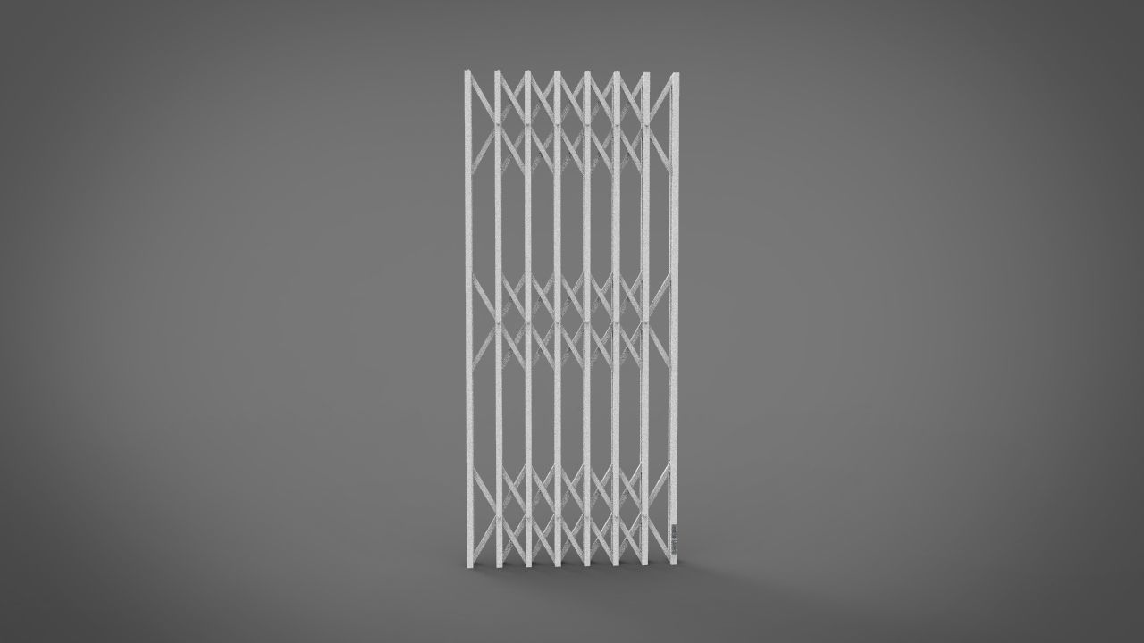 sliding shutter grille 3D print model_4