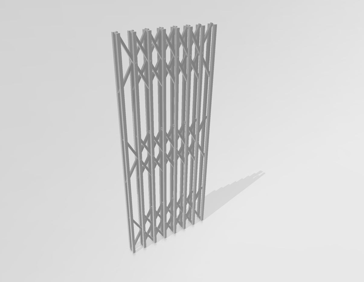 sliding shutter grille 3D print model_1
