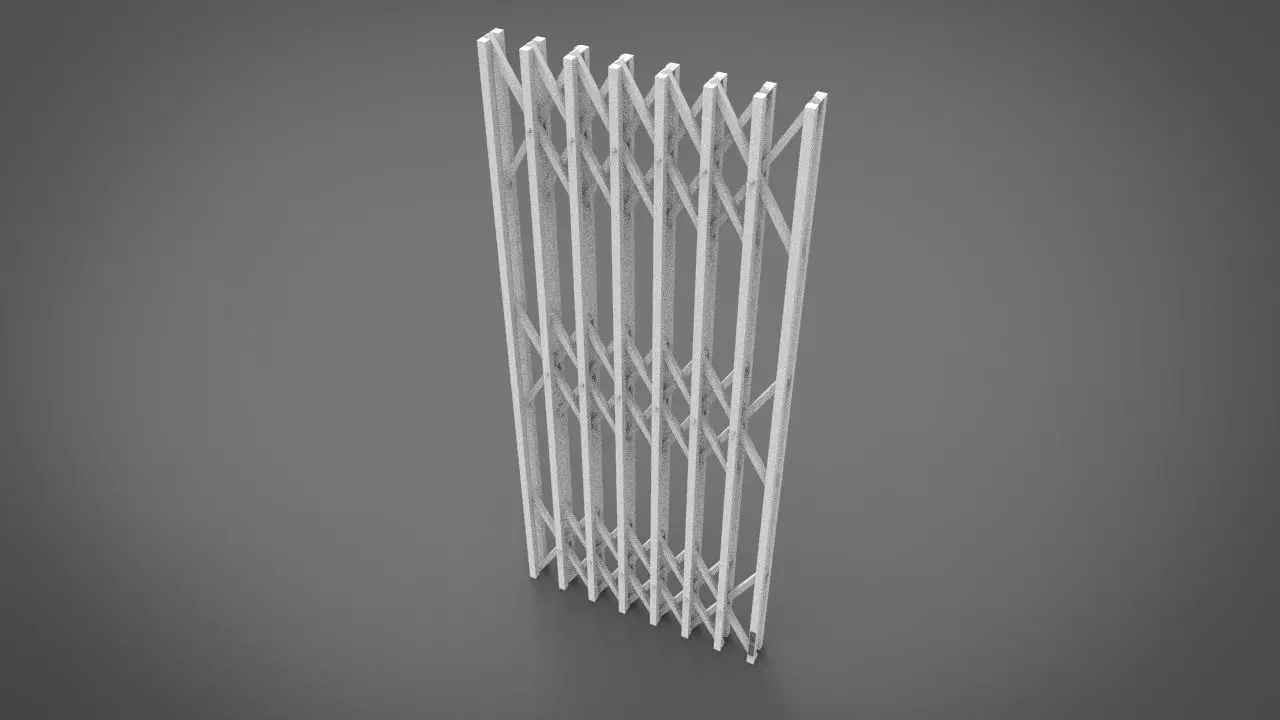 sliding shutter grille 3D print model_0