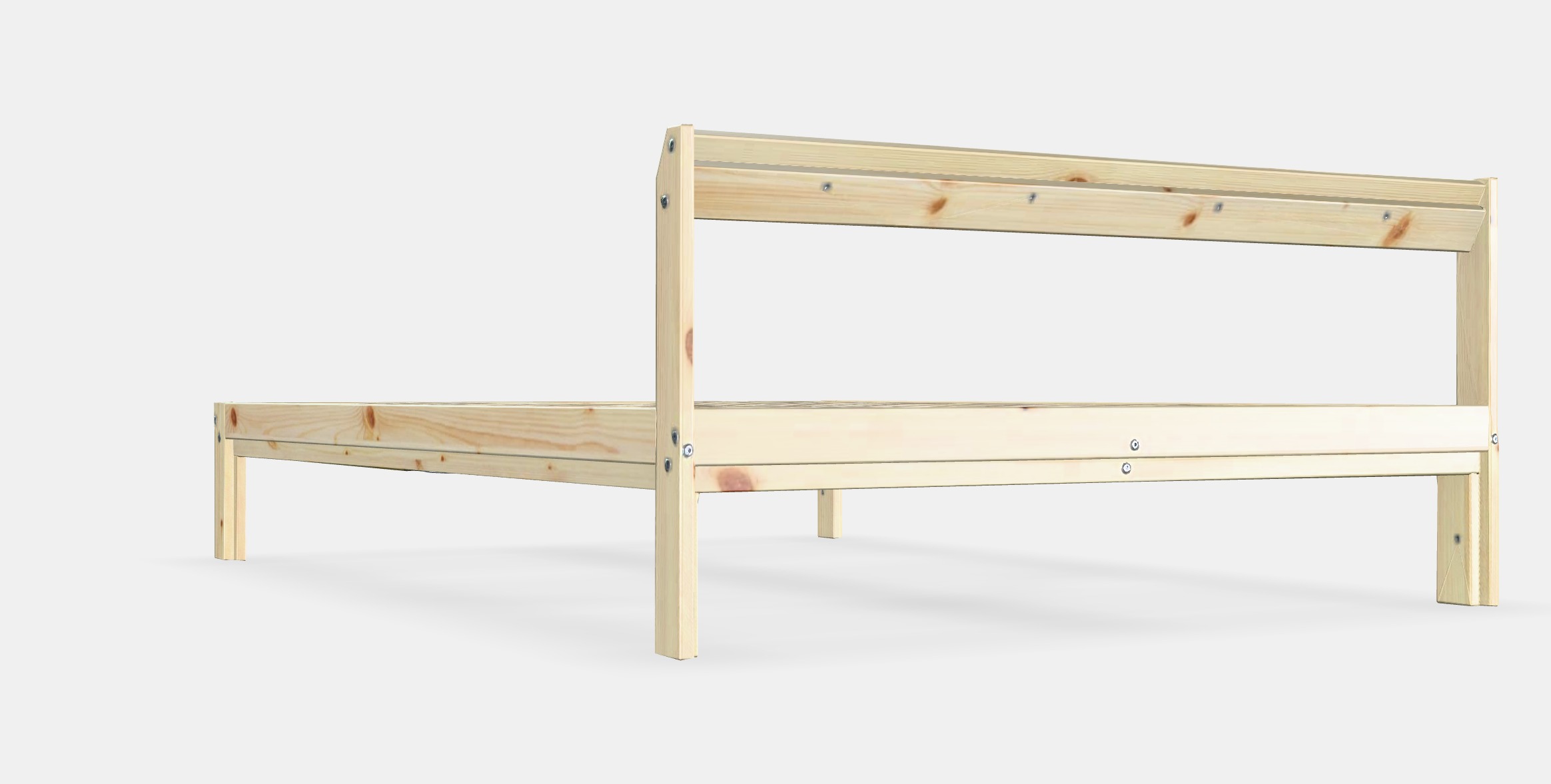 NEIDEN Bed frame 3 Low-poly 3D model_5