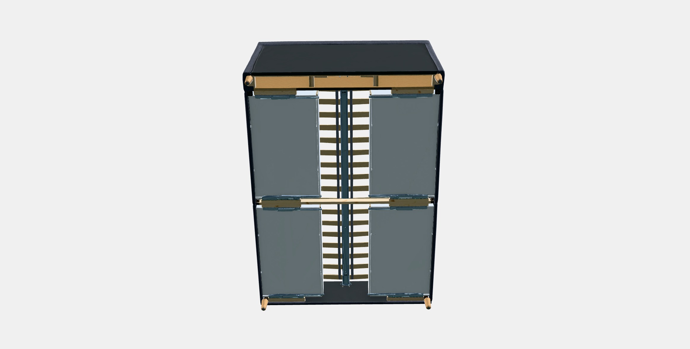 IDANAS Upholstered storage bed 1 Low-poly 3D model_9