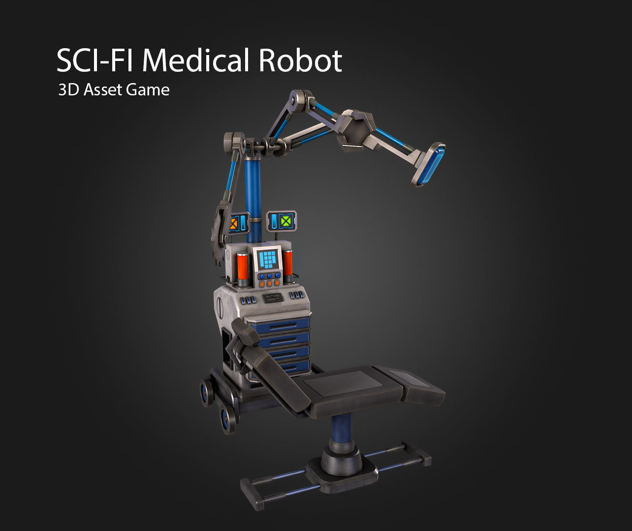 SCI-FI Medical Robot Low-poly 3D model_11