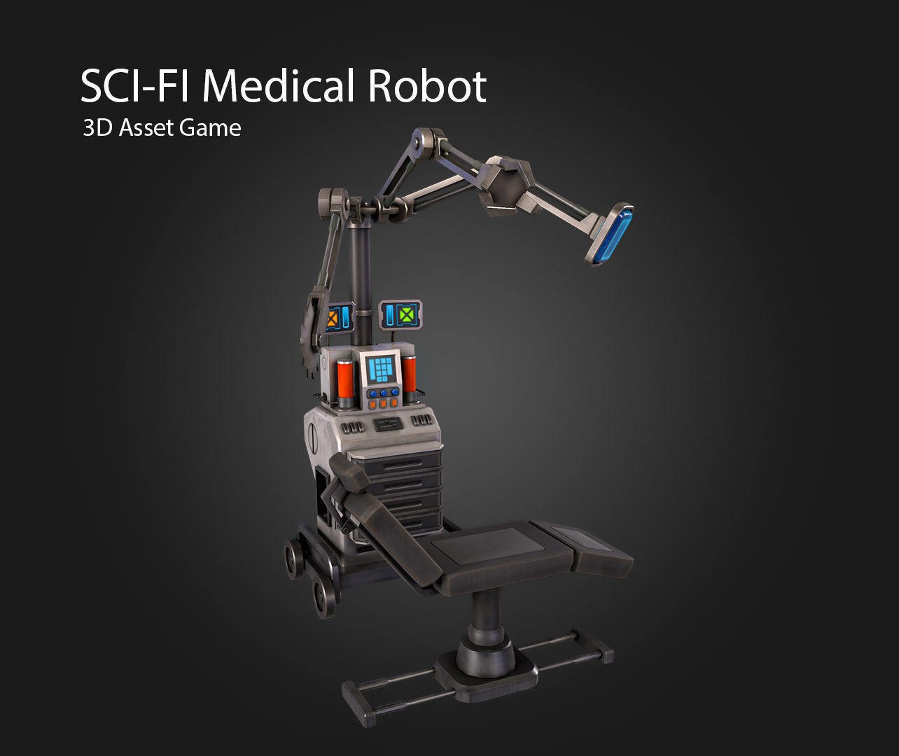 SCI-FI Medical Robot Low-poly 3D model_12