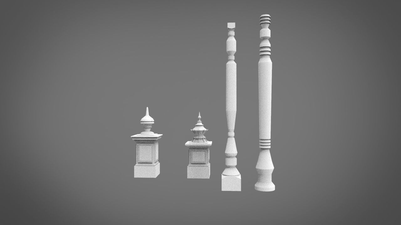 Pillar architecture 3D print model_4