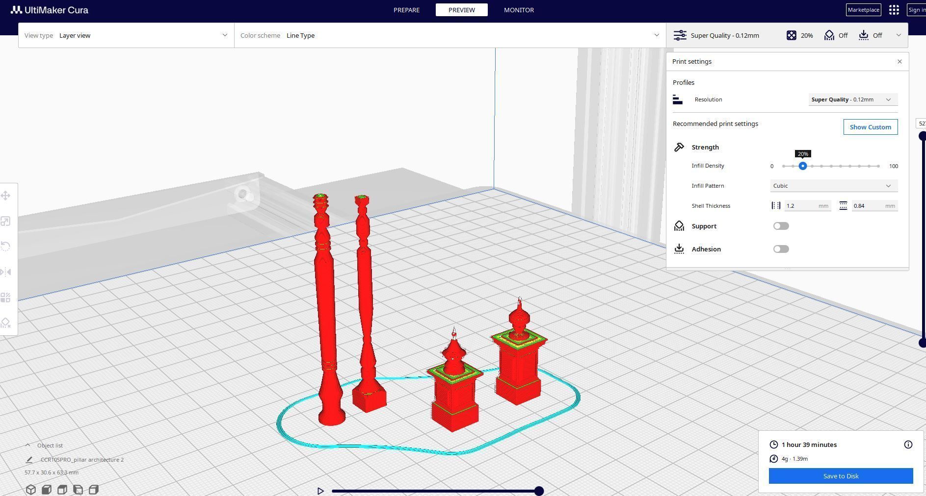Pillar architecture 3D print model_1