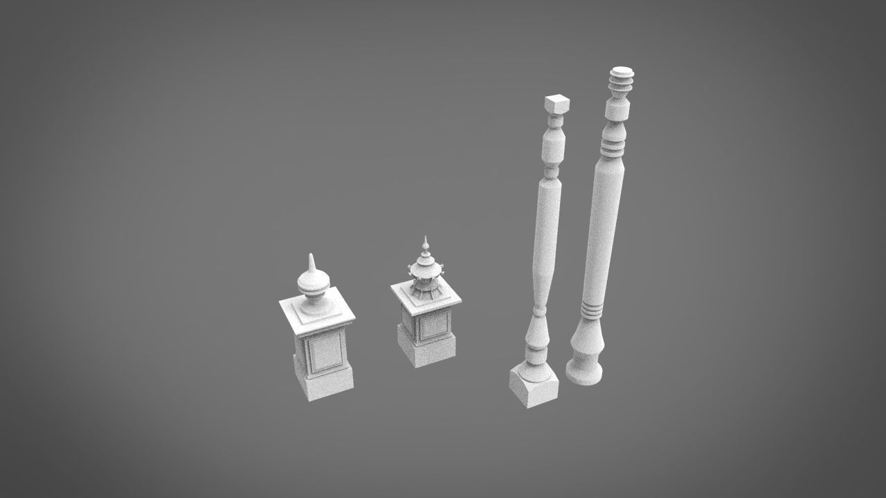 Pillar architecture 3D print model_5