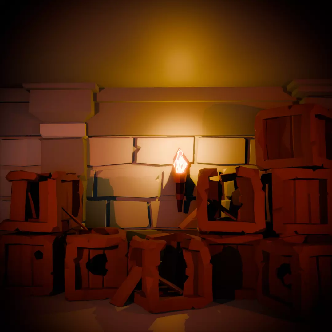 Dungeon Crates Pack Low-poly 3D model_0