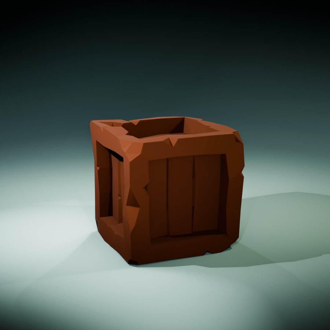 Dungeon Crates Pack Low-poly 3D model_1
