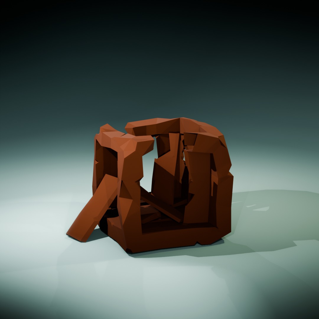 Dungeon Crates Pack Low-poly 3D model_4