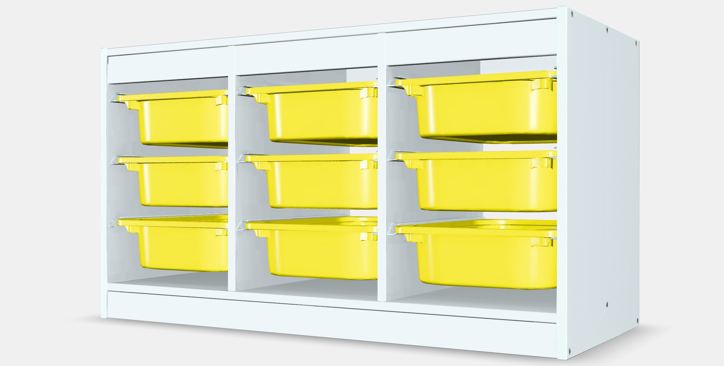 TROFAST Storage combination with boxes 12 Low-poly 3D model_11