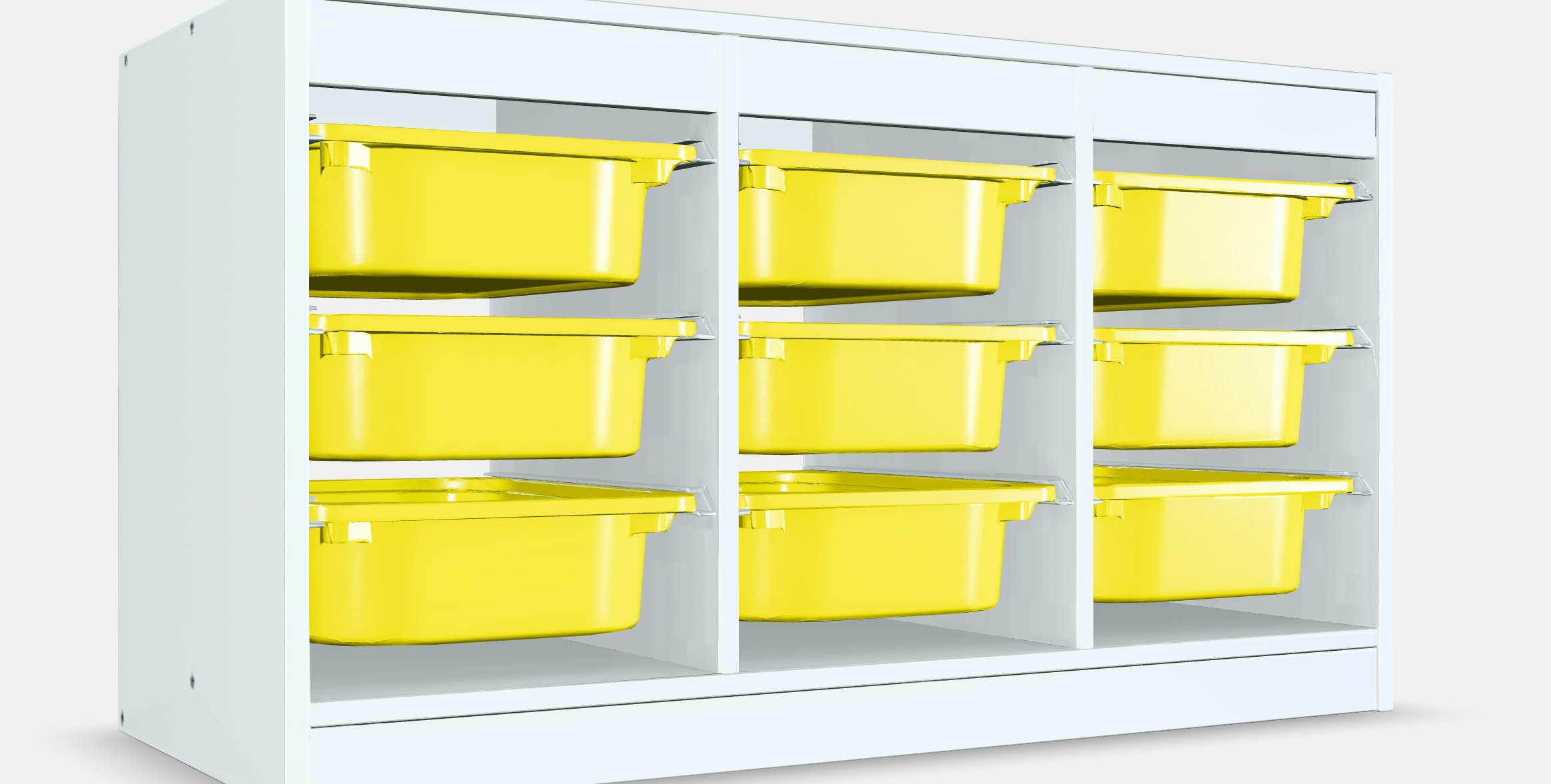 TROFAST Storage combination with boxes 12 Low-poly 3D model_5