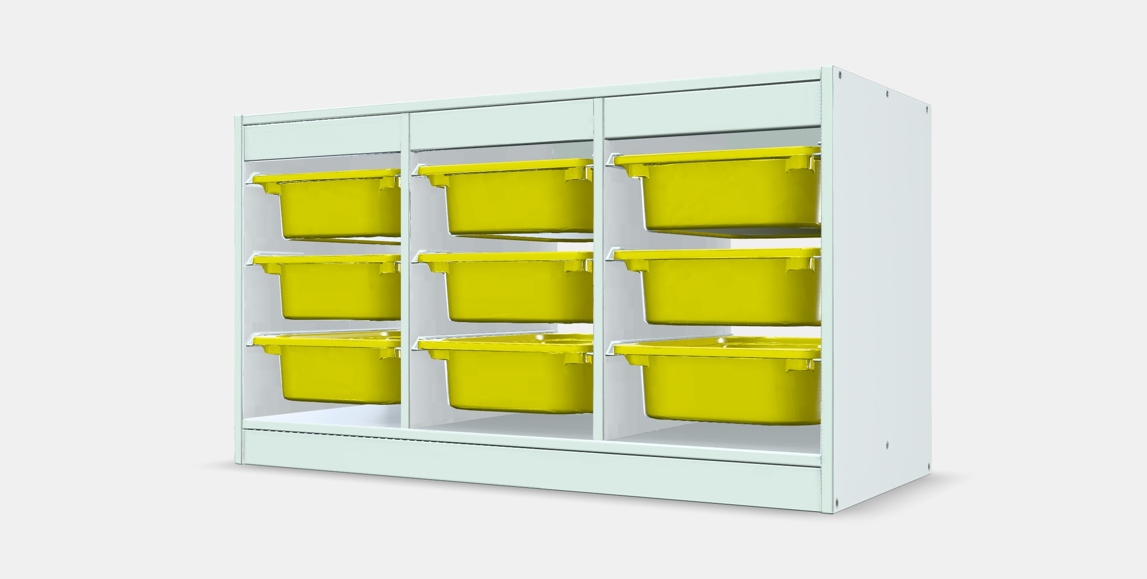 TROFAST Storage combination with boxes 12 Low-poly 3D model_13