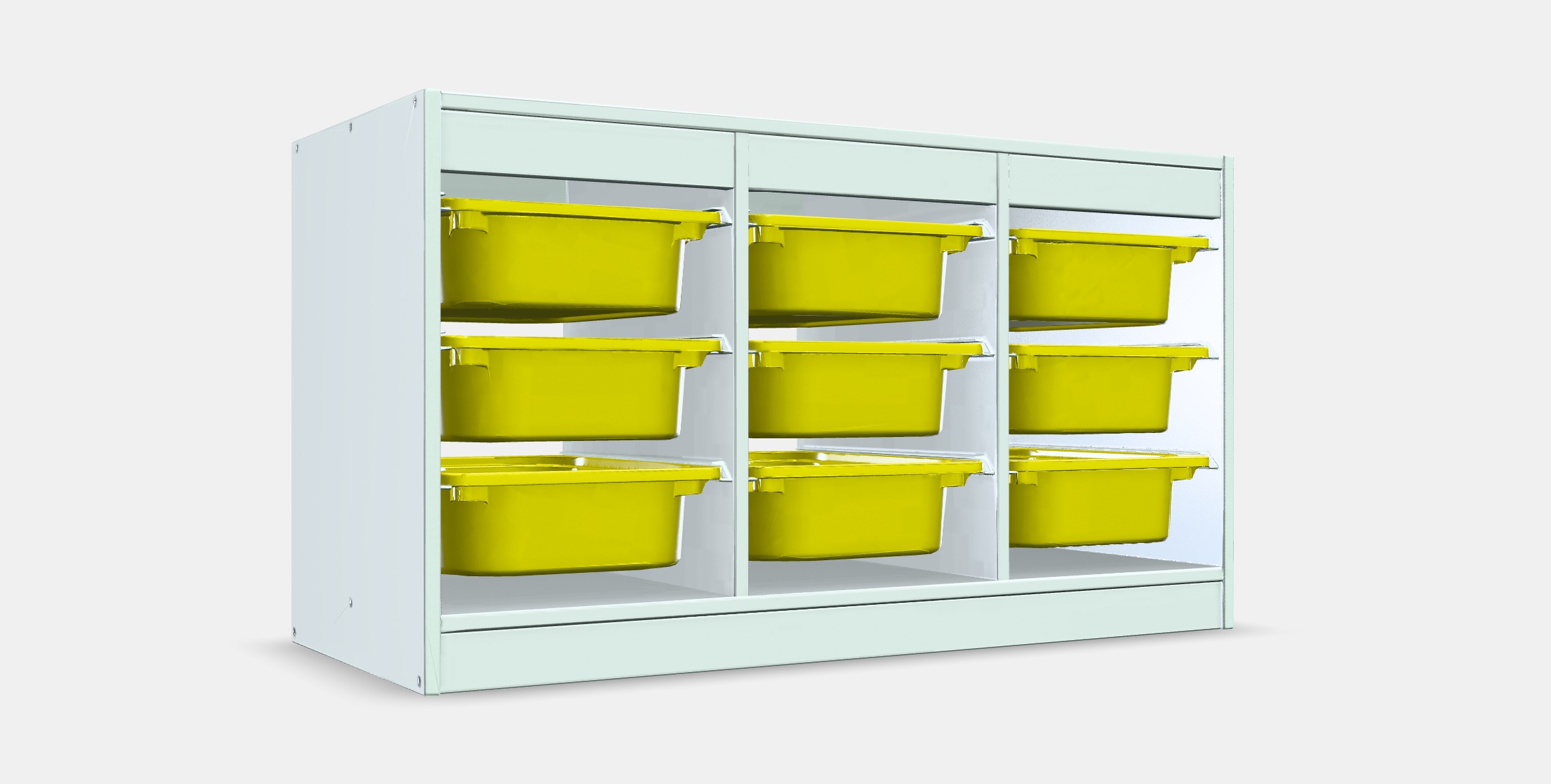 TROFAST Storage combination with boxes 12 Low-poly 3D model_7