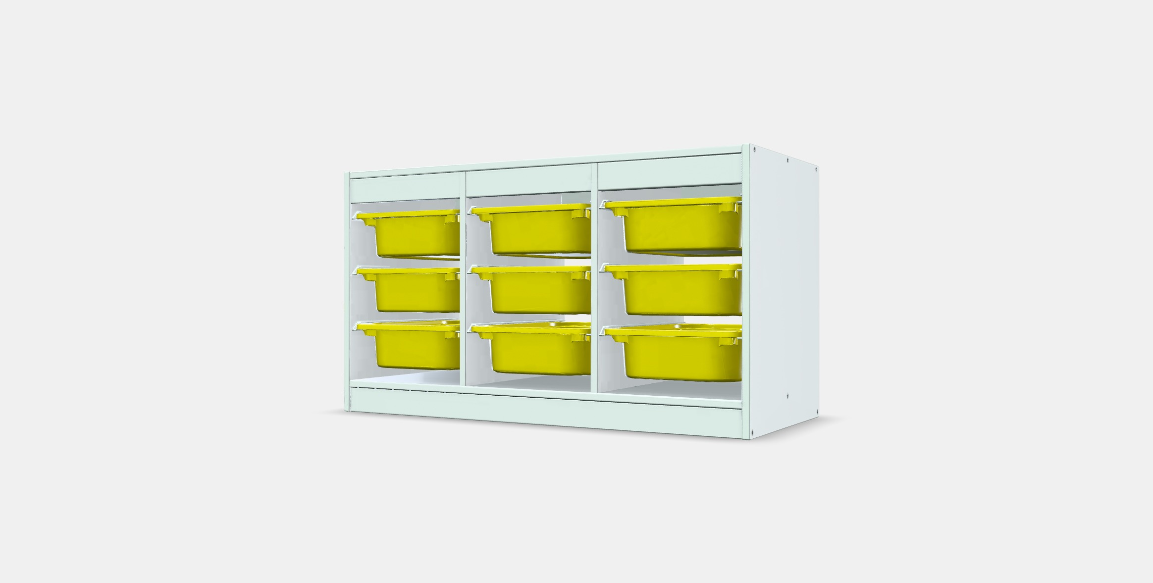 TROFAST Storage combination with boxes 12 Low-poly 3D model_12