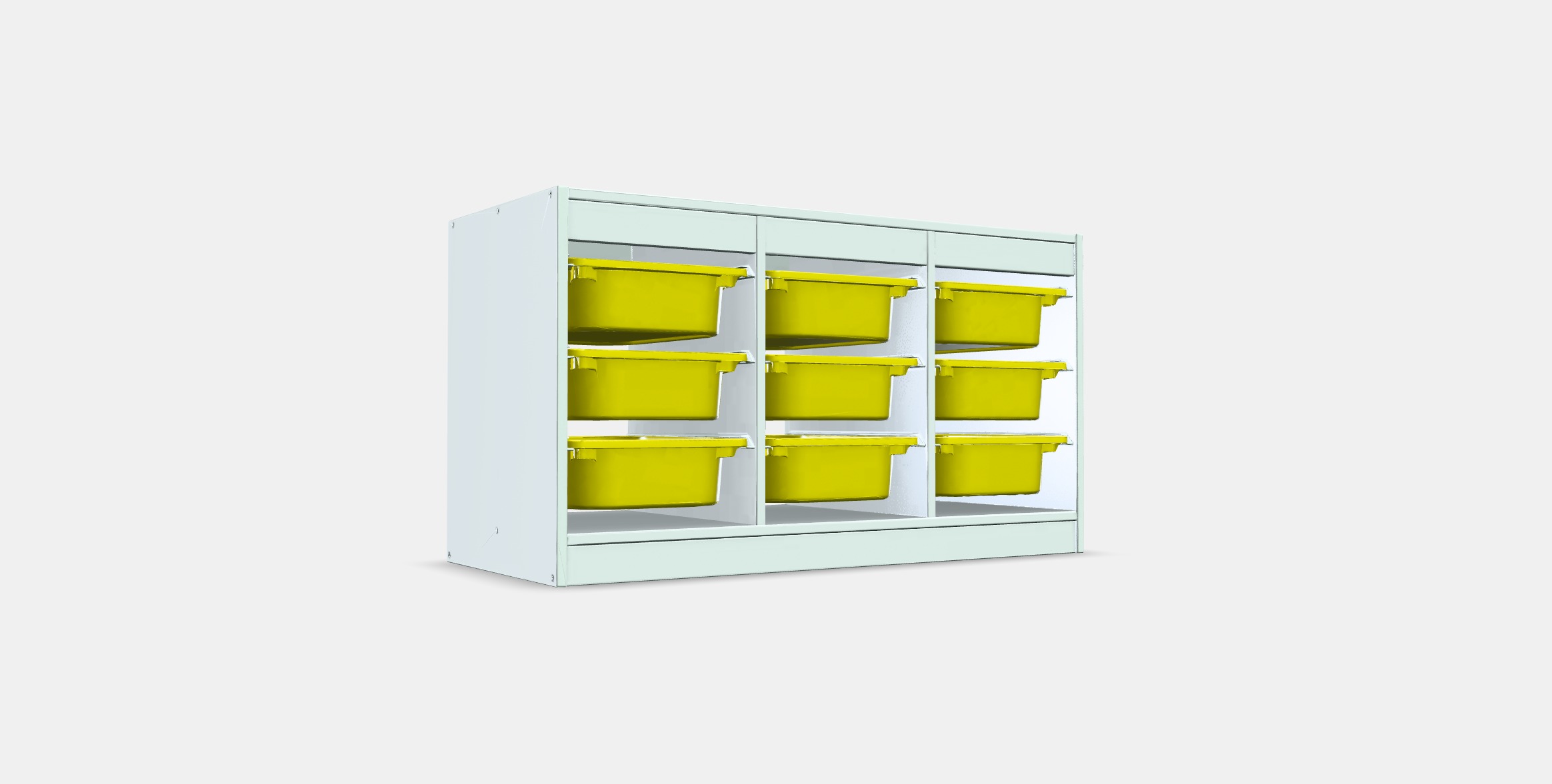 TROFAST Storage combination with boxes 12 Low-poly 3D model_3