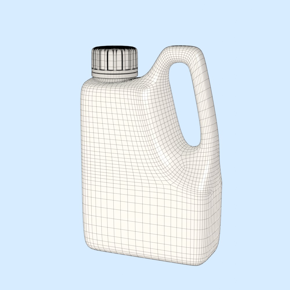 Detergent Bottle Mockup 3D model_7