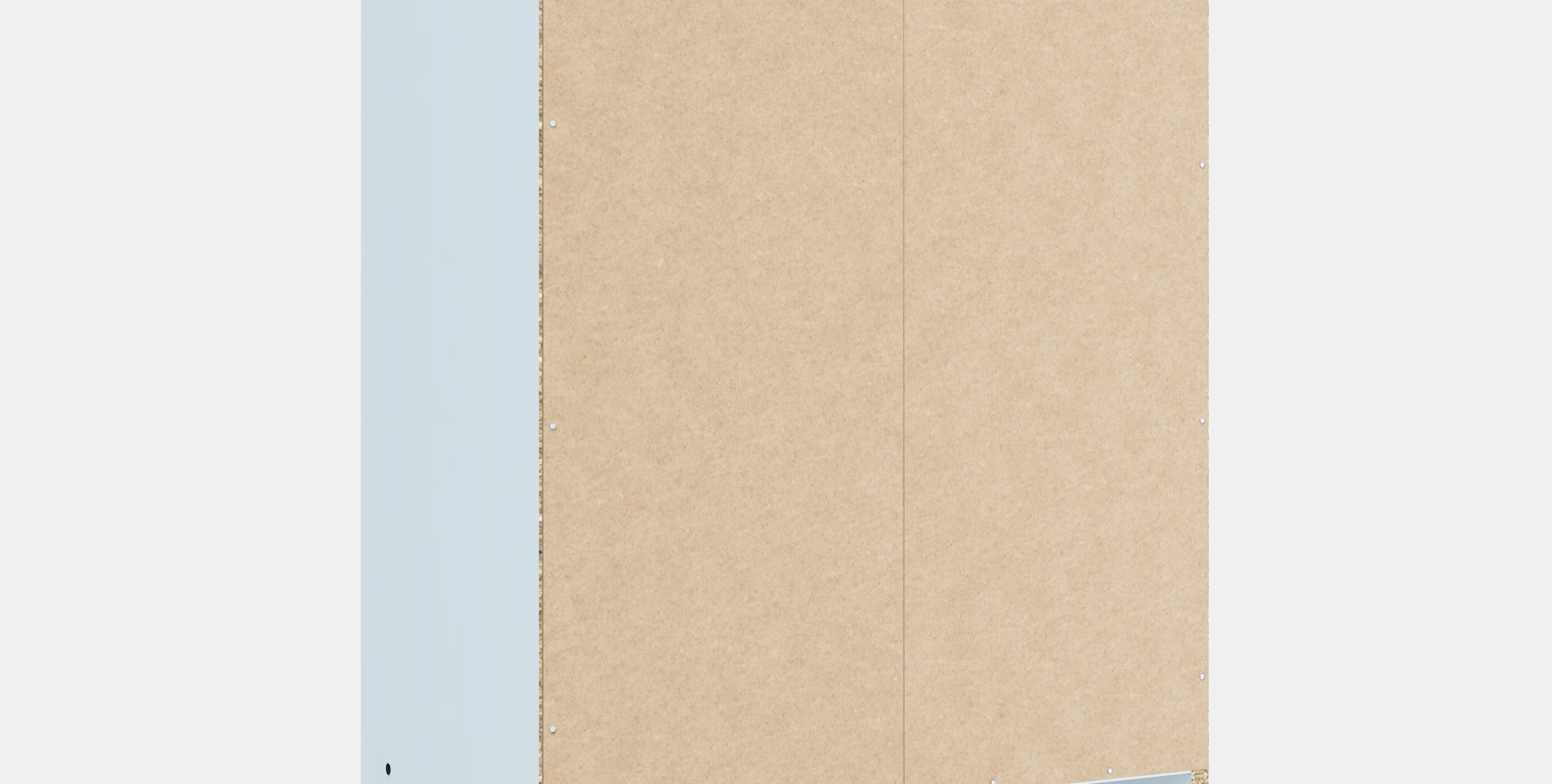 BAGGEBO Cupboard with doors Low-poly 3D model_3