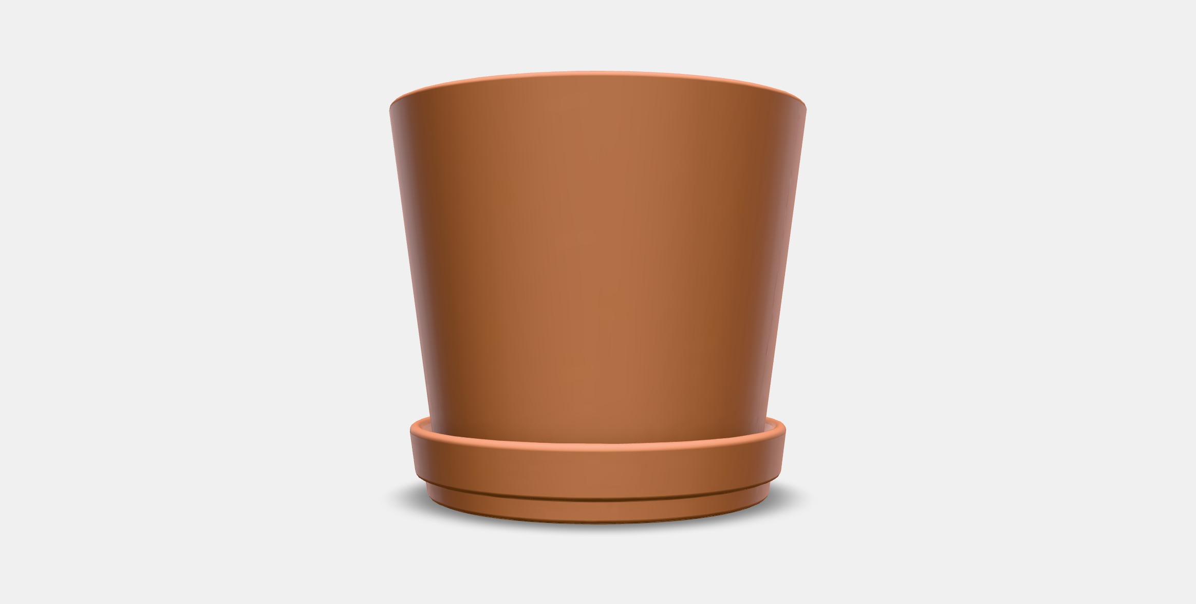 BRUNBAR Flower pot with bowl Low-poly 3D model_10
