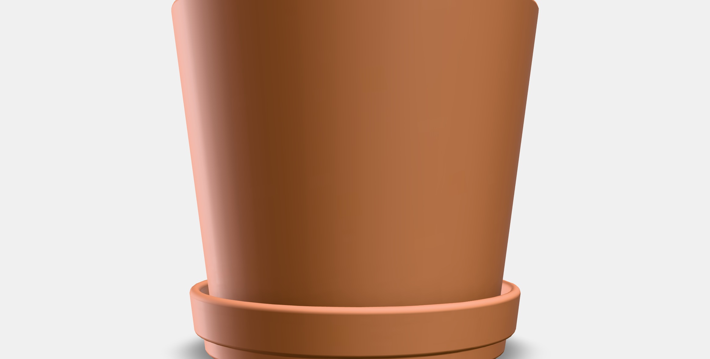 BRUNBAR Flower pot with bowl Low-poly 3D model_9