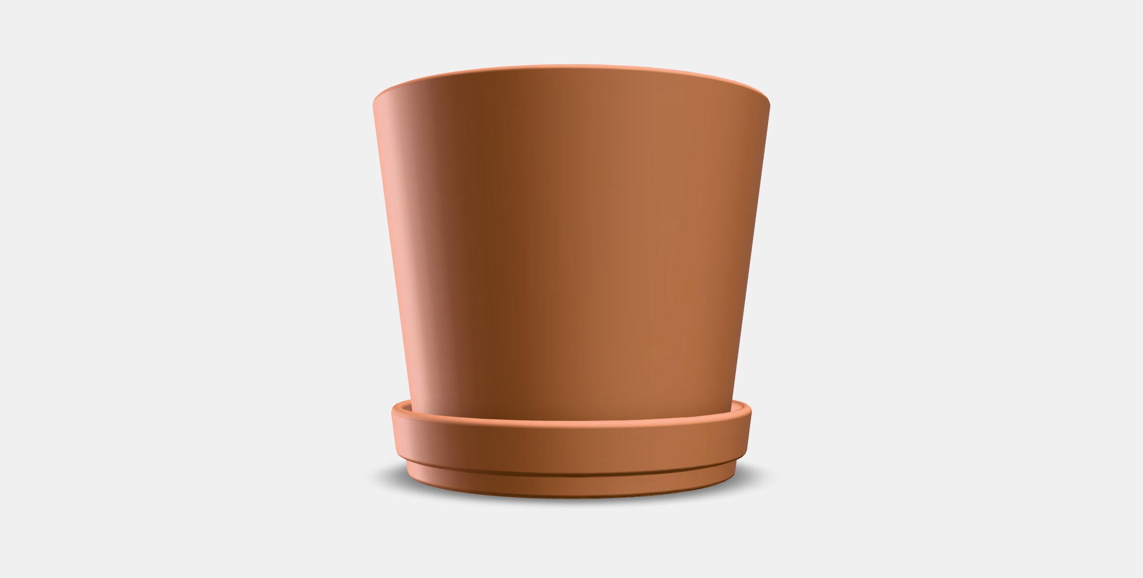 BRUNBAR Flower pot with bowl Low-poly 3D model_3