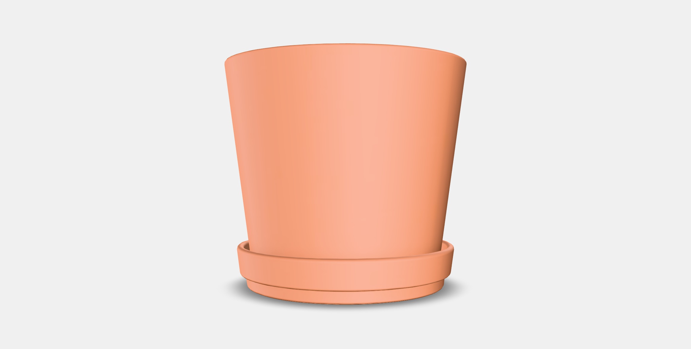 BRUNBAR Flower pot with bowl Low-poly 3D model_4