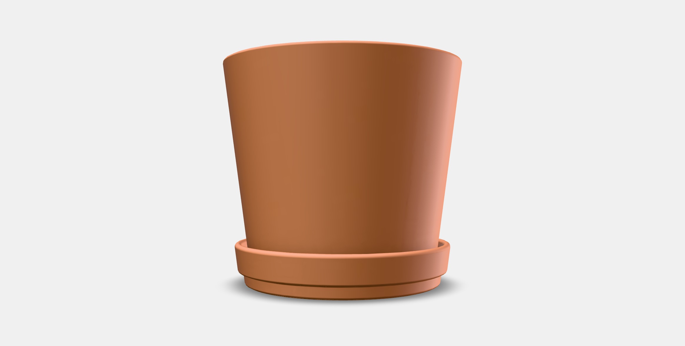 BRUNBAR Flower pot with bowl Low-poly 3D model_12