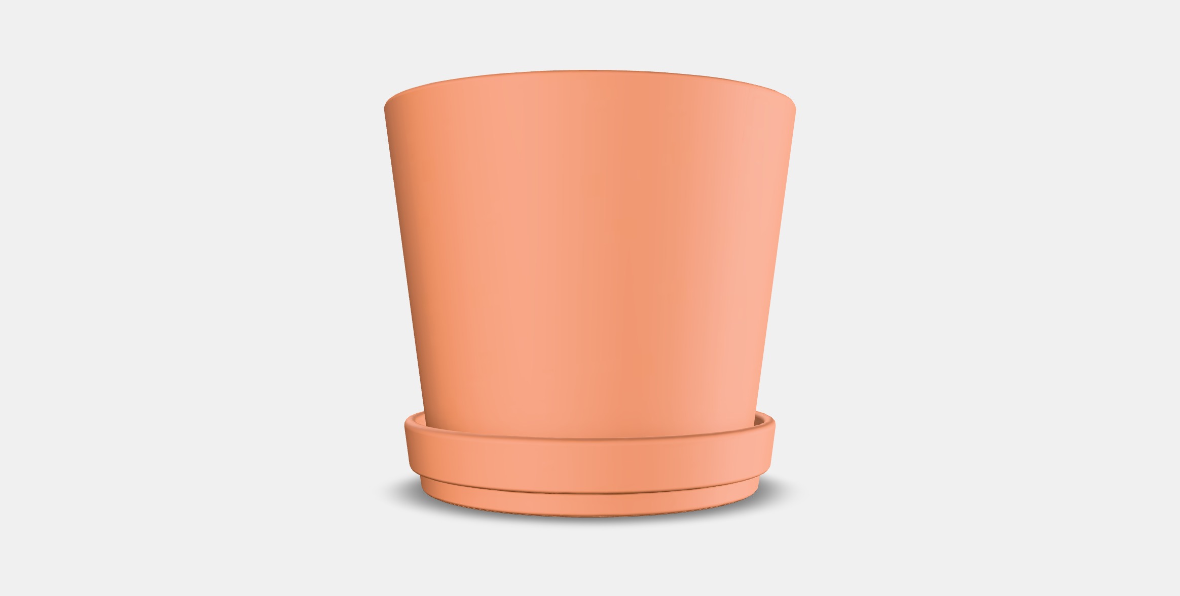 BRUNBAR Flower pot with bowl Low-poly 3D model_16